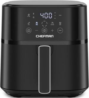 Chefman Air Fryer C 6 QT Compact Airfryer for Quick & Easy Meals in Minutes.